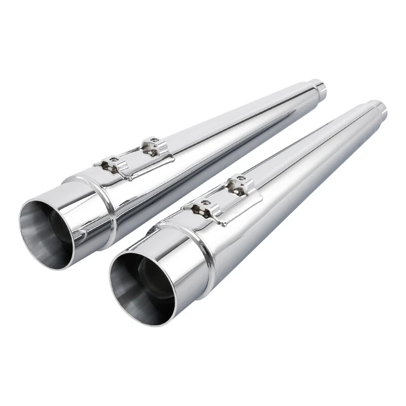 Megáfono de 4" con doble escape deslizable apto para Harley Road King Glide 95-16 Foto 3 de 4