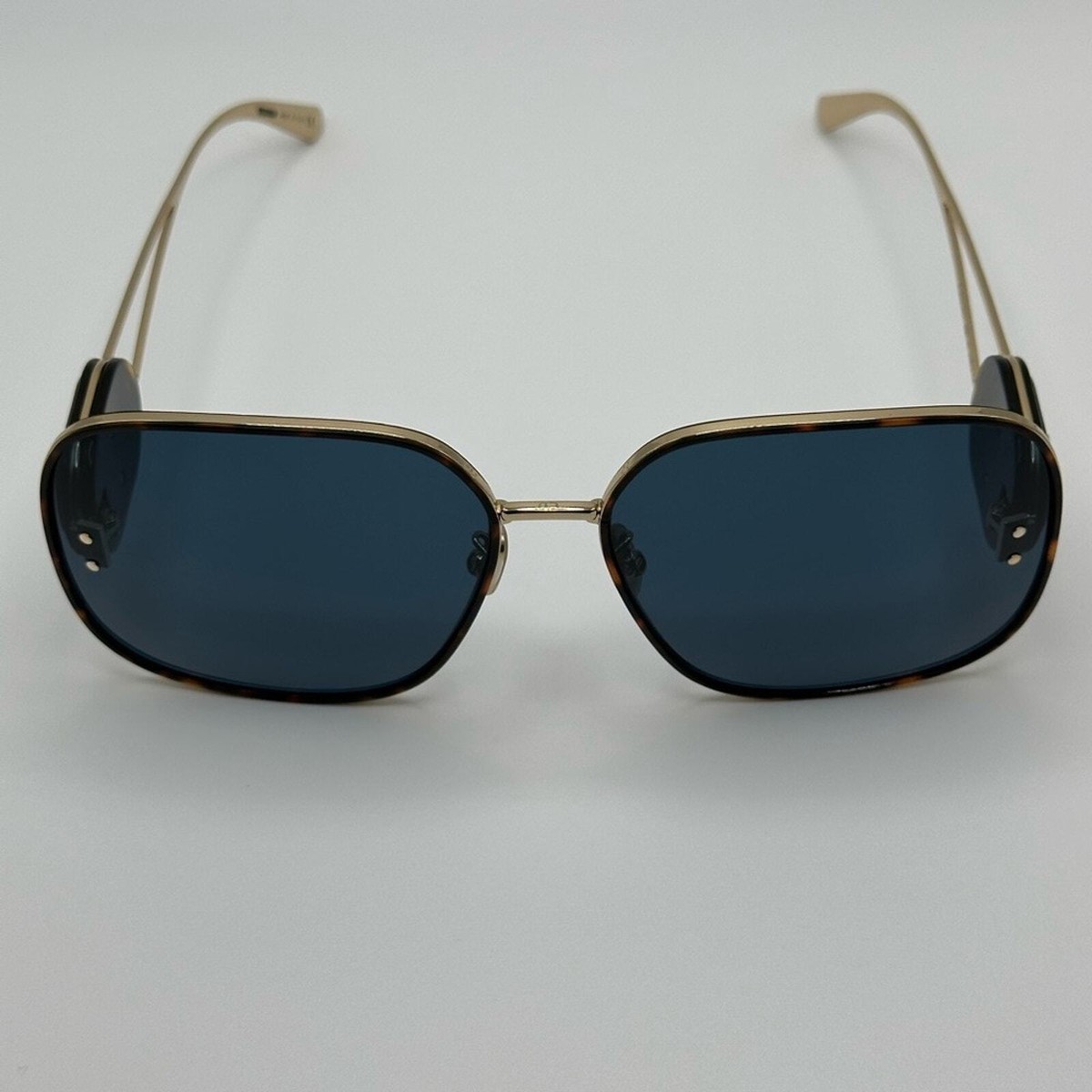 NEW Dior DIORBOBBY S1U B5B0 Gold Blue Metal Women Geometric Oversized Sunglasses Christian Dior Bobby Square Sunglasses - S1U B5B0 - TheRelux.com main image 3