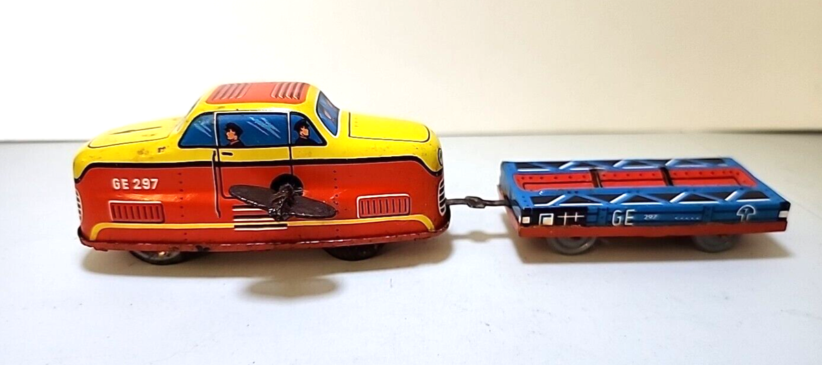 Vintage MARKE Technofix Wind-Up GE 297 Engine and Loader Workng | eBay