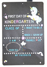 First Day Of School Kindergarten Unicorn Metal Sign Size 12"X8" New