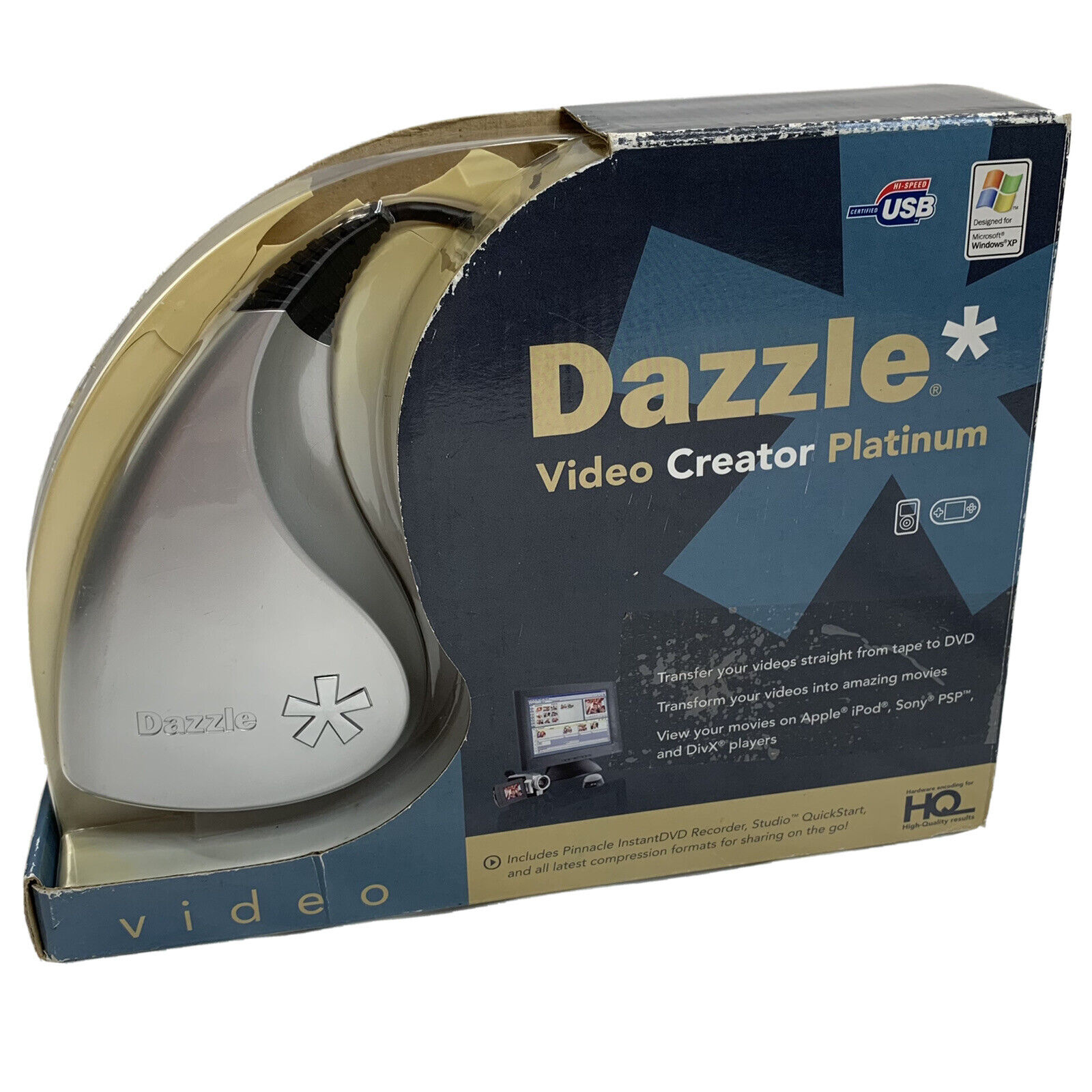 Pinnacle Dazzle Video Creator Platinum Transfer Home Movies Tape VHS to DVD