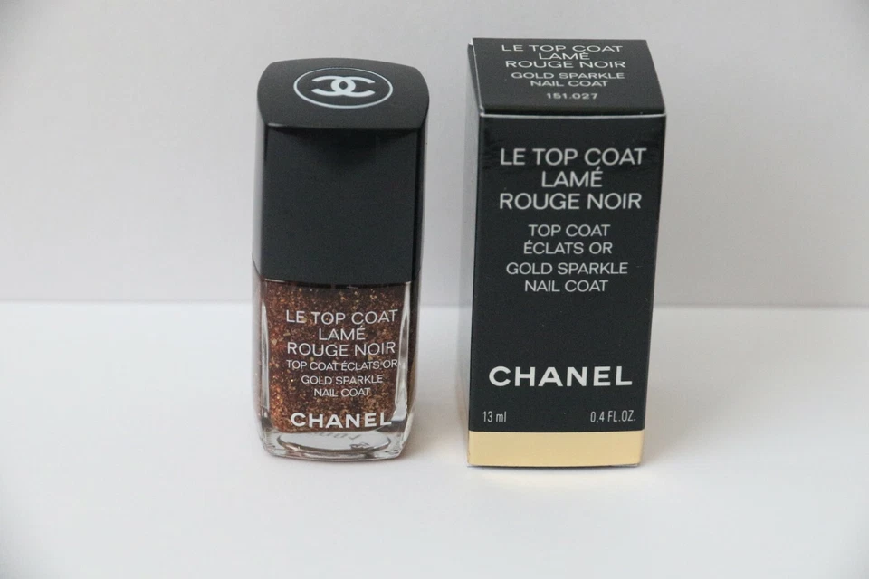 Chanel Rouge Noir Nail Coat Top Lack Gold Sparkle Limited Edition Neu - Bild 3 von 3