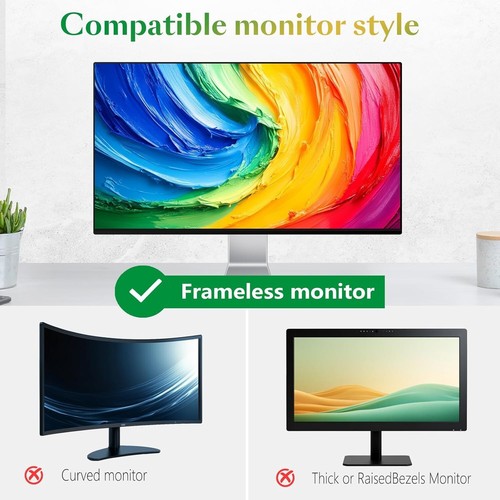 27 Inch Computer Privacy Screen Filter for 16:9 Widescreen Monitor - Removabl... - Picture 8 of 9