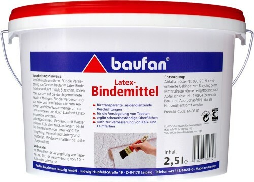 Baufan Latex-Bindemittel 2,5 L Kunstharz-Dispersion Extra F R Wallpaper Paste