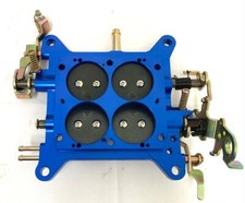 High Performance 850 Carburetor Base Plate Holley Quickfuel Double Pumpers Blue