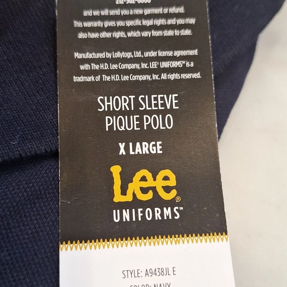 Nuevo Uniforme Azul Marino Polo Manga Corta Camisa Elastizada Piqué Juniors XL Foto 3 de 4