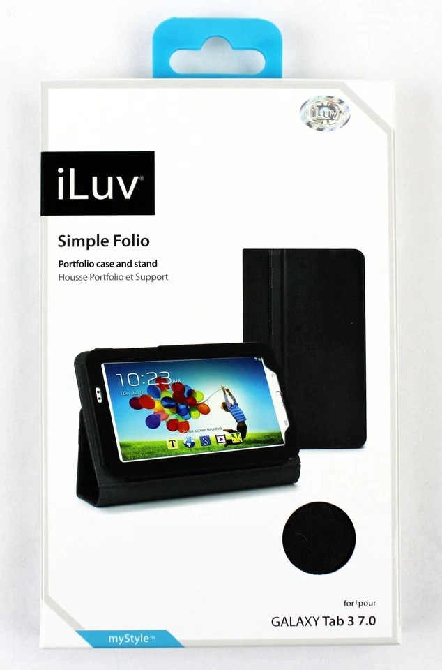 Funda tipo folio simple iLuv para Galaxy Tab III 7 (S73SIMFBK) - negra Foto 2 de 4