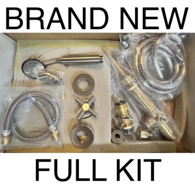 NEW RESTORATION HARDWARE Hand Held Shower Kit Sutton Silver Chrome Wand & Valve
