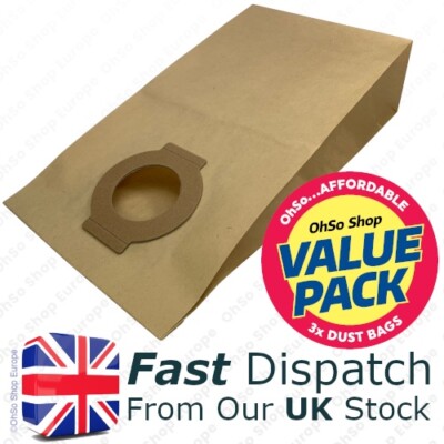 3 Hoover H15/H16 Dust Bags Vacuum Cleaner, AQUAMASTER S4474, S4490, S4508