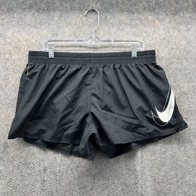 Nike Shorts Women Extra Large Lined Black Athletic Running Dri Fit