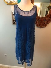 NEW WITH TAGS FREE PEOPLE BLUE LACE DRESS SO CUTE SIZE XS