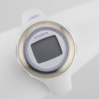 New Balance HRT Slim Mini White-Tone Quartz Digital Women's Watch New Battery