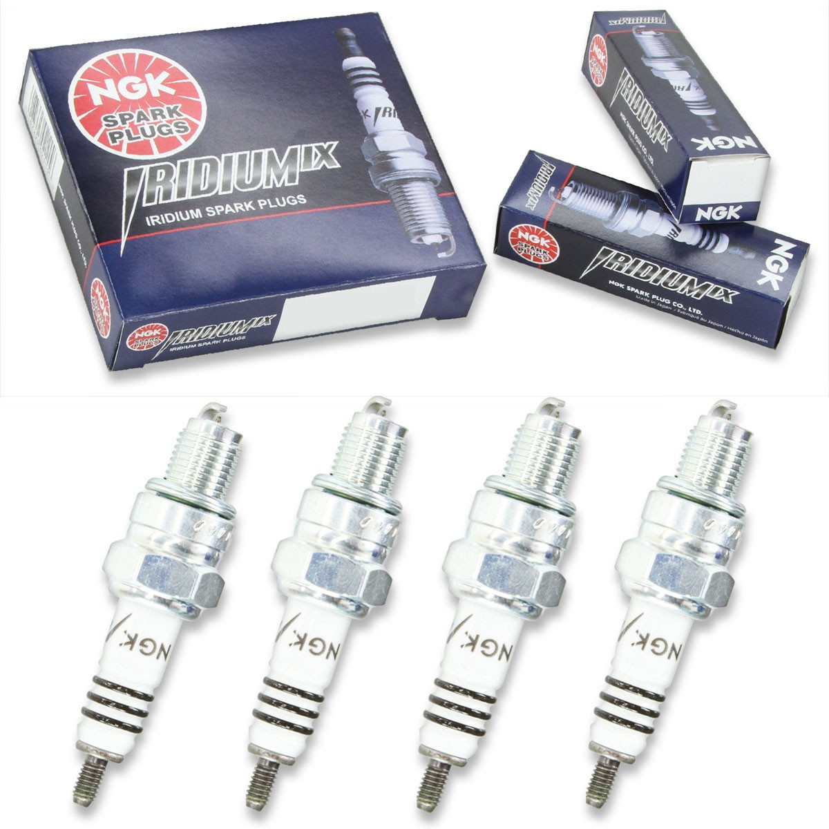 4pcs 2003 Aprilia QUASAR 180 NGK Iridium IX Spark Plugs 180 Kit Set Engine wv