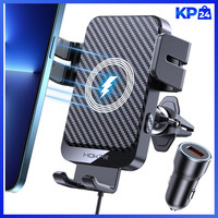 Handyhalterung Auto Mit Ladefunktion 15W Qi Wireless LadegeräT Schwanenhals