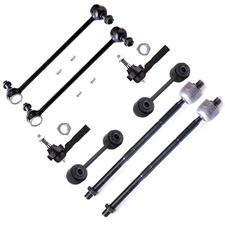 8Pcs Front Rear Steering Sway Bar Tie Rod Suspension Kit For 2001-04 Dodge Grand