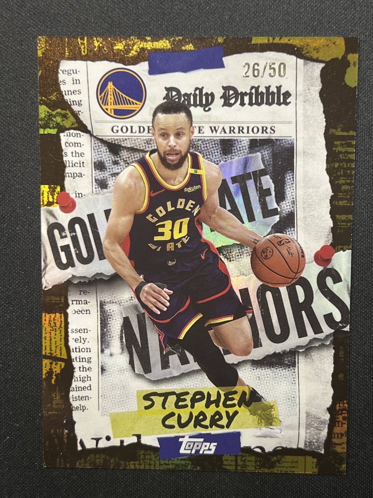 Stephen Curry 2025-26 Topps Basketball NBA Daily Dribble Gold /50 #DD-6 SP