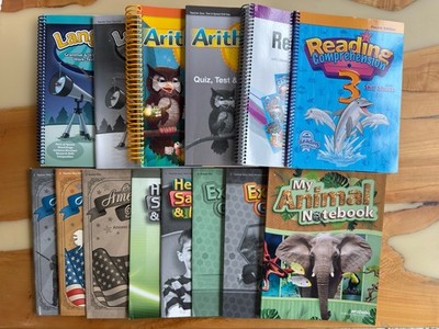 ABeka Lot of 14 Homeschool 3 Grade Books Teacher Quiz/Test Key Book