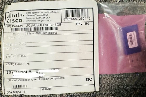 New UCS-USBFLSHB-16GB CISCO 16GB USB Flash for UCS Servers 16-100388-01