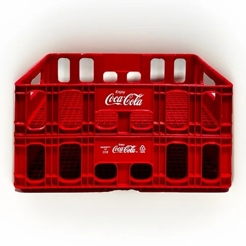 Vintage Coca-Cola 18” Plastic Crates, Set Of 2- Coke CCE Beverage Delivery Trays