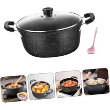 26cm Tourmaline Coating Soup Pot Cooking Pot Large Non-Stick Stock Pot with Lid