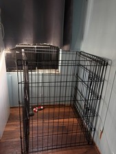 Metal Dog Crate Cage 47" Heavy Duty Indoor/Outdoor Puppy Playpen