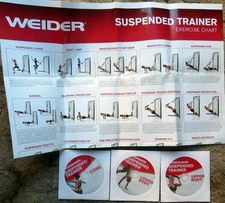 WEIDER SUSPENDED TRAINER - Includes 3 Workout Videos + Exercise Chart