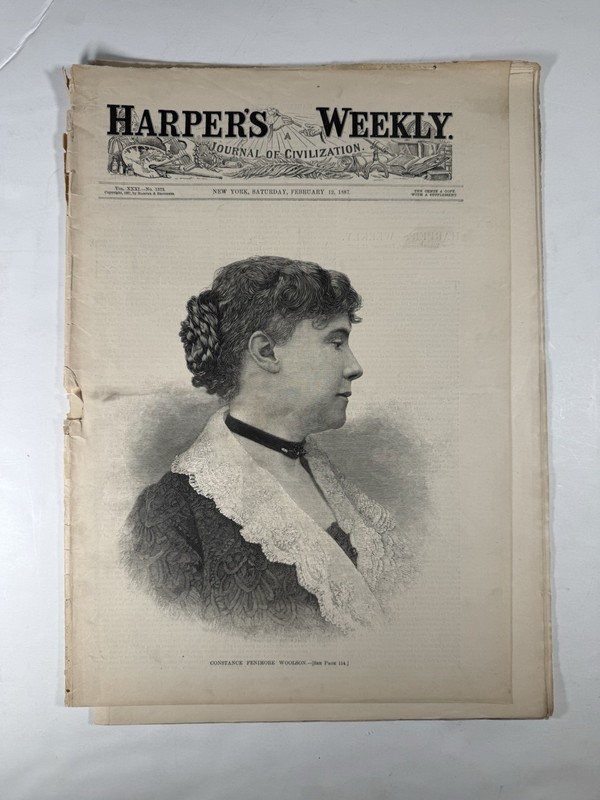 Harper’s Weekly Feb. 12, 1887-Behring’s Straits-Pasha-Supl’m’nt On The New South