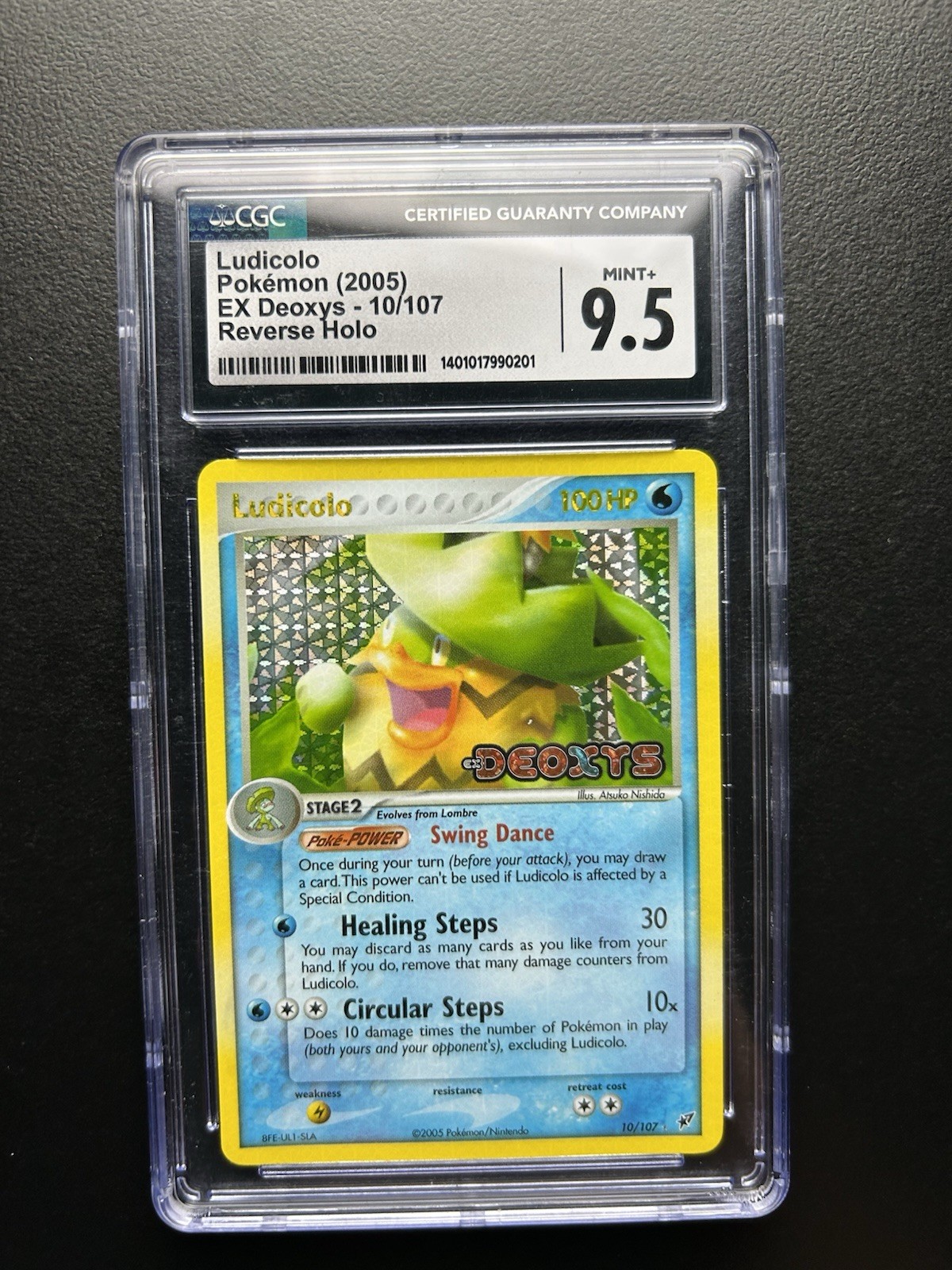 Pokemon Ludicolo EX Deoxys Reverse Holo Rare 10/107 CGC 9.5 Mint