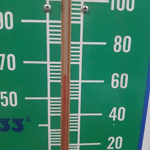 VINTAGE ROLLING ROCK BEER THERMOMETER 1988 LATROBE PA WORKS Roughly 28x9x2 READ - Picture 2 of 18