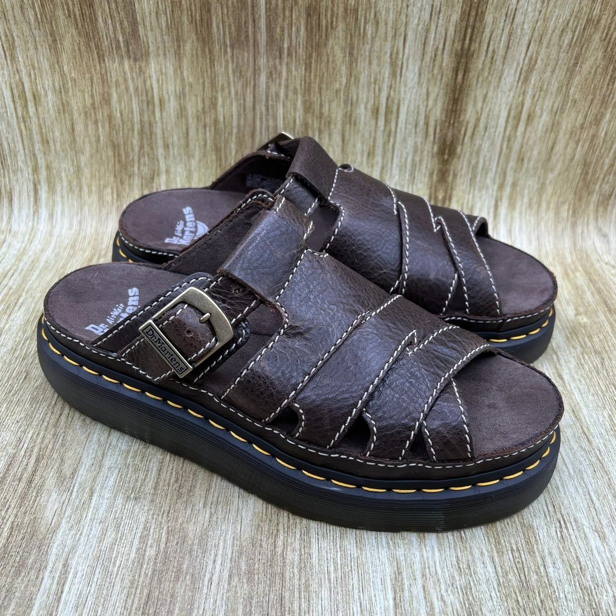 Men\'s 9 DR. MARTEN\'S AirWair 8565 Vintage Black Leather Sandals Very Rare EUC Dr. Martens Men main image 3