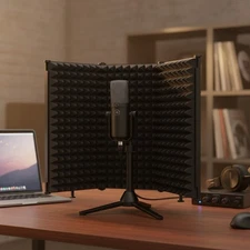 Professional Microphone Isolation Shield with 3/8" and 5/8" Mounting Options