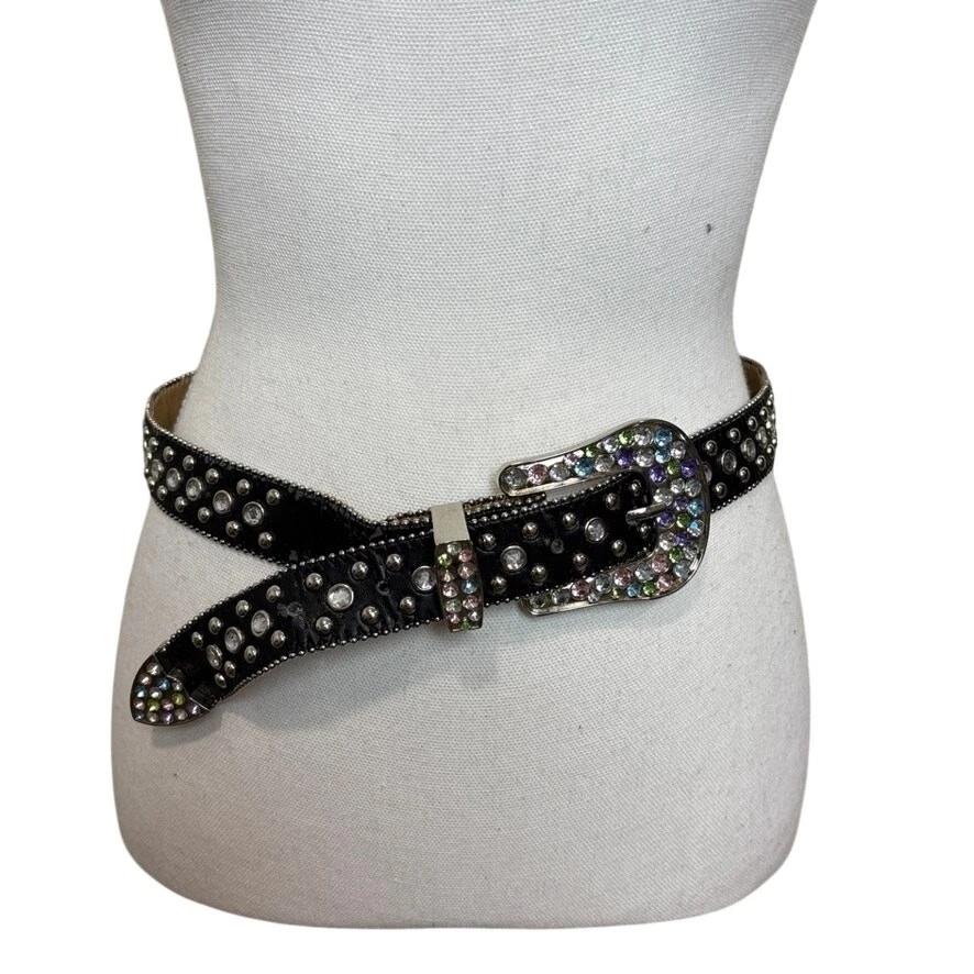 Rhinestone Leather Animal Print Belts for Women for sale | eBay display picture 2