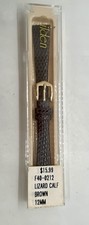 New GILDEN Leather Watch Band Brown Lizard Calf 12mm Lugs Spring Bars Included