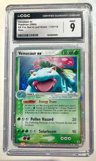 CGC 9 Mint Venusaur EX 112/112 EX Fire Red & Leaf Green Holo Pokemon Card