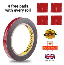 3M™  Double Sided Tape 15mm x 3 Metres VHB™ and 4 STICKY PADS 
