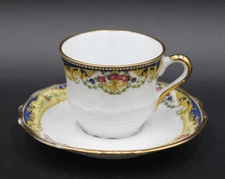 IMPERIA LIMOGES PORCELAINE DEMI DEMITASSE CUP & SAUCER PATTERN IRL2 FRANCE