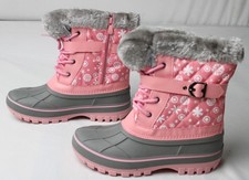 Dream Pairs Unisex Kid's Waterproof Snow Boots JL3 Pink Size US:6 UK:5