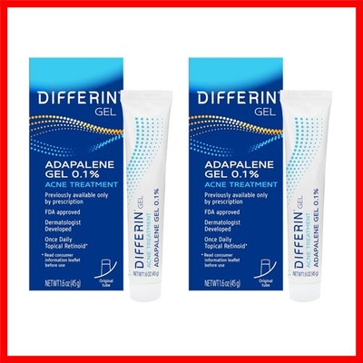 Dual Pack Acne Treatment Gel with Adapalene, 60-Day Clear Skin Solution