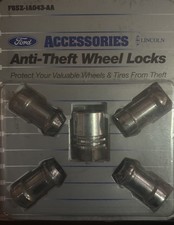 Genuine Ford Lincon Mercury Anti Theft Wheel Lock Set F6sz1a043aa Oem 12mm-1.5