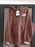 Nike Club Oversized Hoodie Womens Size M Brown Pullover Sweatshirt
