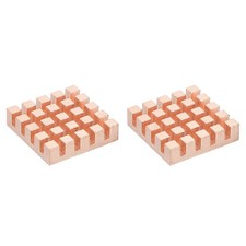 2 Pcs Copper Heatsink 20x20x5mm, Heat Sink Cooler Radiator for Raspberry Pi