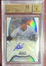 2011 Bowman Sterling Prospect Auto Refractor Jose Fernandez RC BGS 10 #040/199