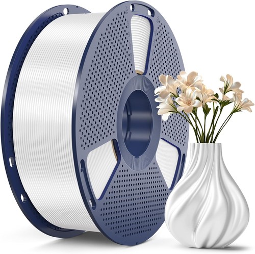 SUNLU 1KG White SILK 3D Printer Filament 1.75mm PLA+ SILK 1KG Spool No Bubbles