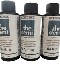 3X Paul Mitchell THE DEMI Professional Demi-Permanent Liquid 6AA (6/11) 2 Oz REA