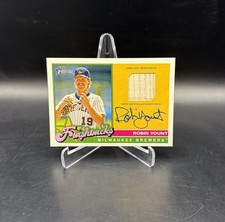 Topps 2025 Heritage High Number Robin Yount Brewers Auto Relic Flashbacks /25