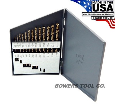 Norseman 13pc COBALT M42 Drill Bit Set Jobber Lengths 1/16-1/4 MADE IN USA D-13