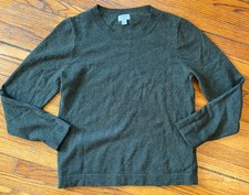 J Crew Soft Lambswool Crewneck Sweater Men  s Large Olive Green