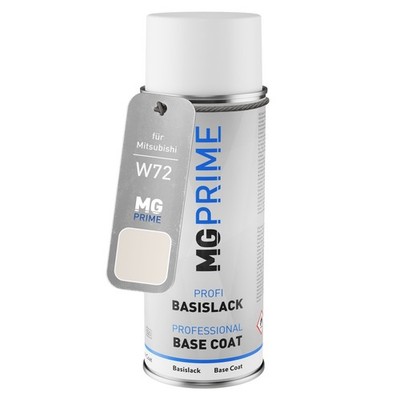 Autolack Spraydose für Mitsubishi W72 Flower White Basislack Sprühdose 400ml