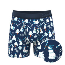 Shinesty "The Big Blizzard" Naughty Snowmen Ball Hammock  Pouch Boxer Briefs wit