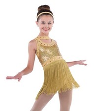 Dance Costume Intermediate Child Gold Wish Come True 21902 Jazz